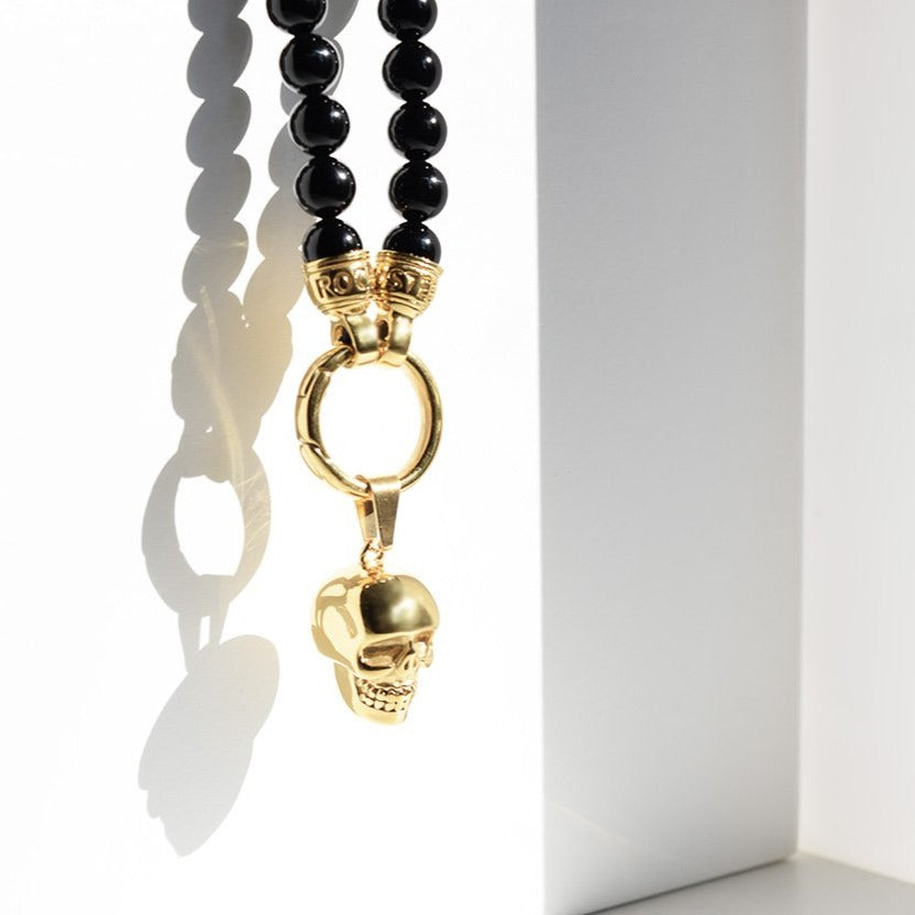 Herren-Totenkopf-Halskette-Handgefertigte Halskette für Männer