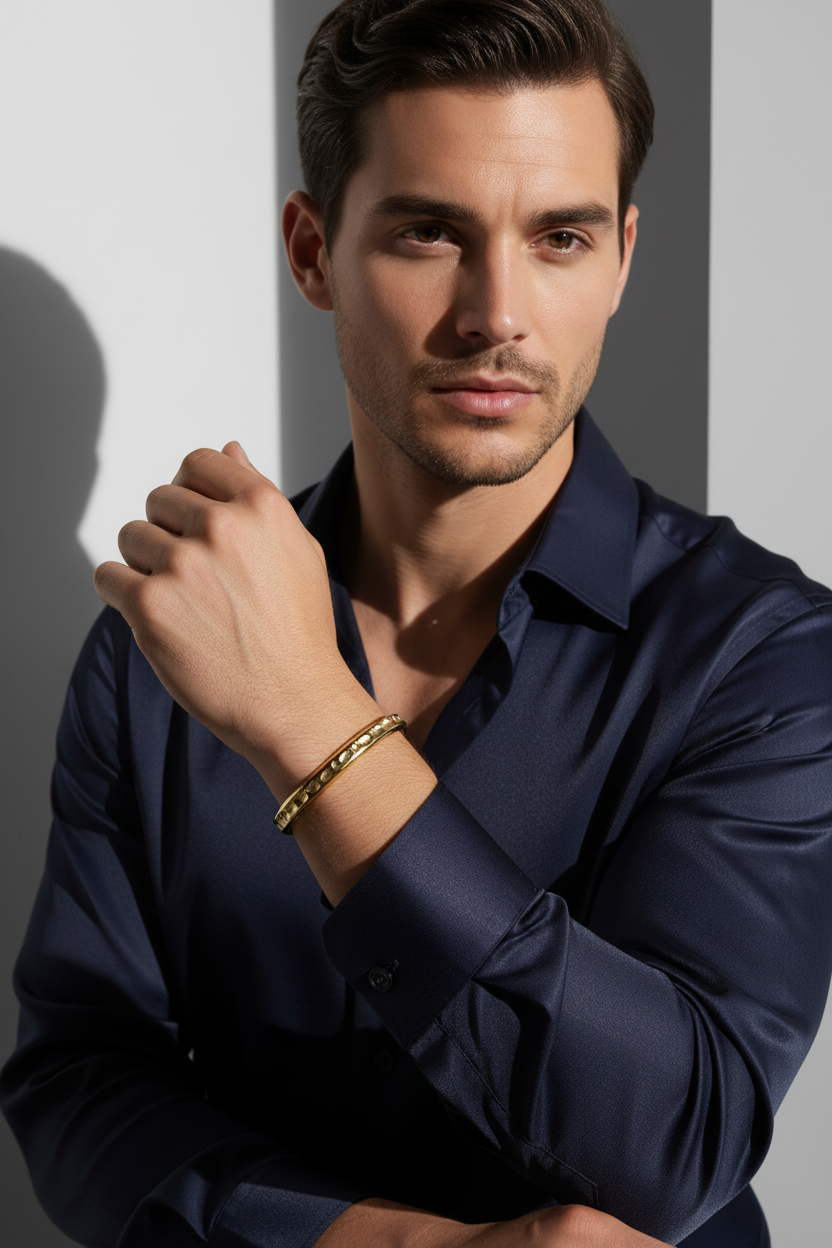 Armreif HAMMERED - ROCK & STEEL GERMANY