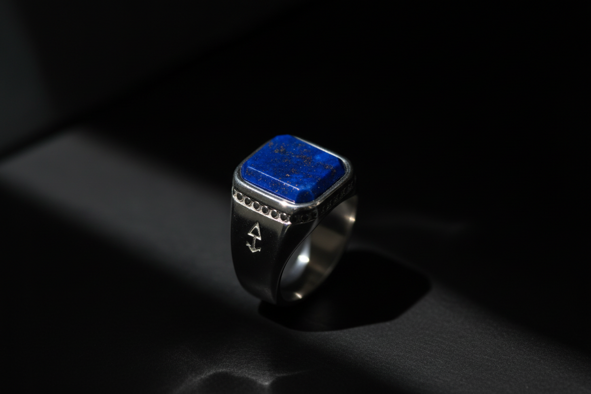 Ring ZEUS LAPIS LAZULI - ROCK & STEEL GERMANY