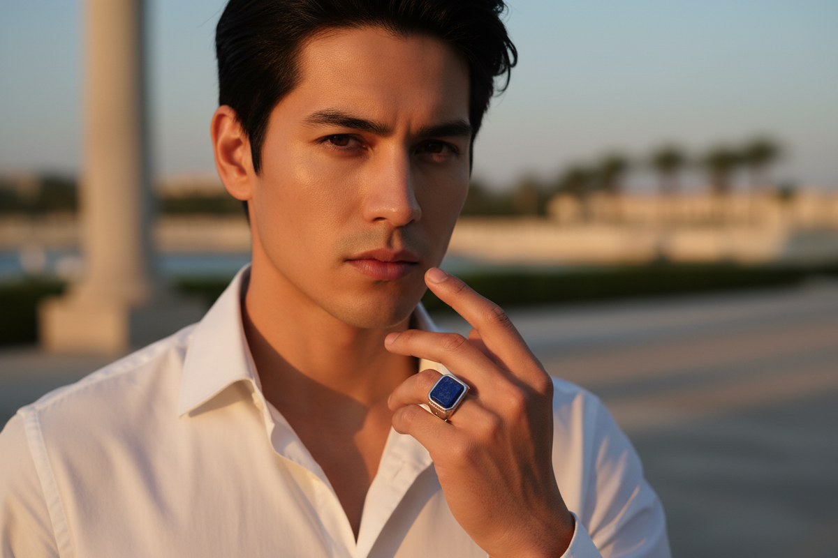 Ring ZEUS LAPIS LAZULI - ROCK & STEEL GERMANY