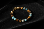 Armband TURQUOISE BLUE GOLD - ROCK & STEEL GERMANY