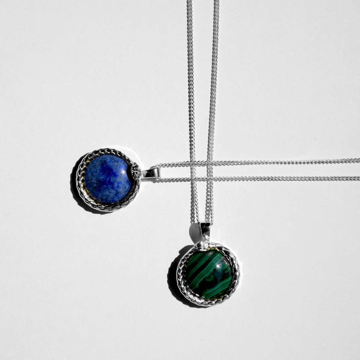 Kette ETERNITY MALACHITE | 925 SILBER - ROCK & STEEL GERMANY