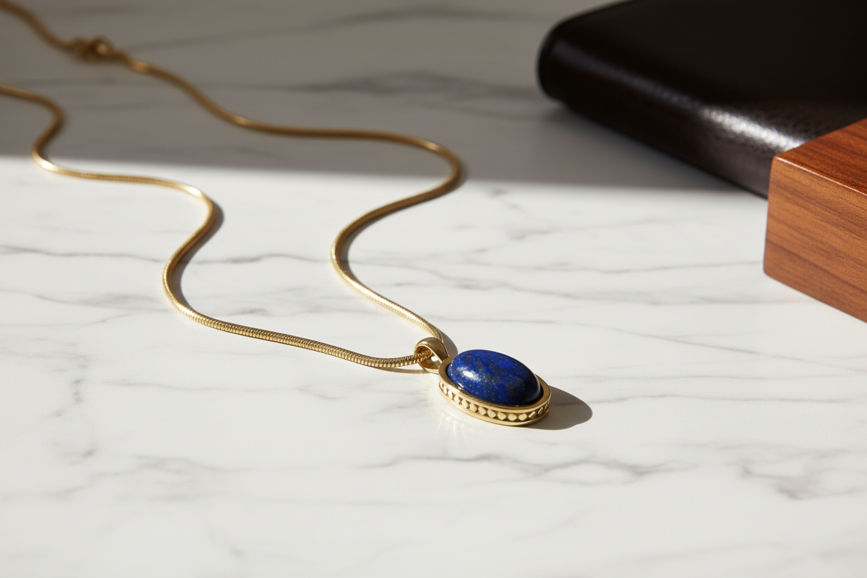 Kette DEUS LAPISLAZULI - ROCK & STEEL GERMANY