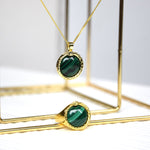 Ring ETERNITY MALACHIT | 925 Silber | vergoldet - ROCK & STEEL GERMANY