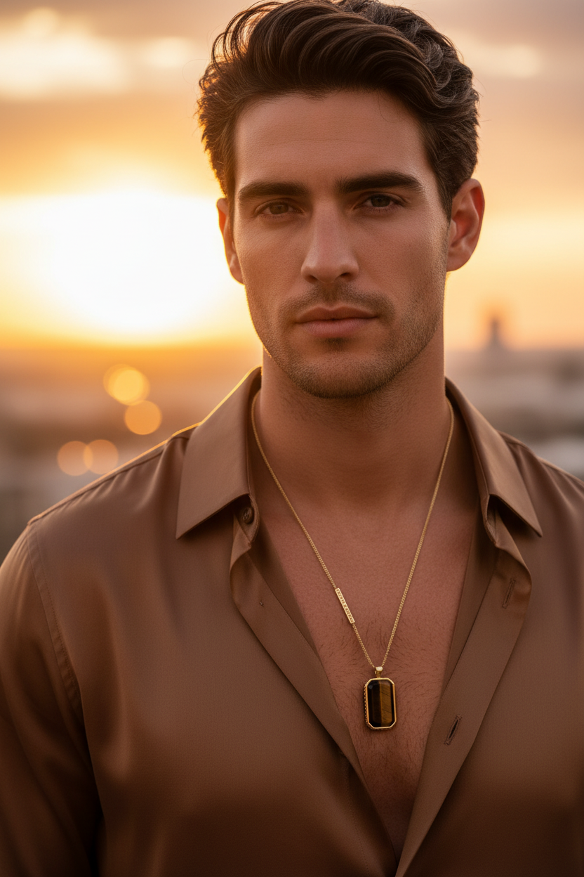 Kette ZEUS TIGEREYE - ROCK & STEEL GERMANY