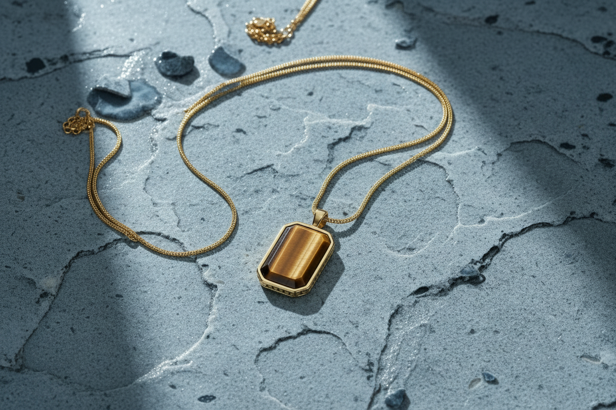 Kette ZEUS TIGEREYE - ROCK & STEEL GERMANY