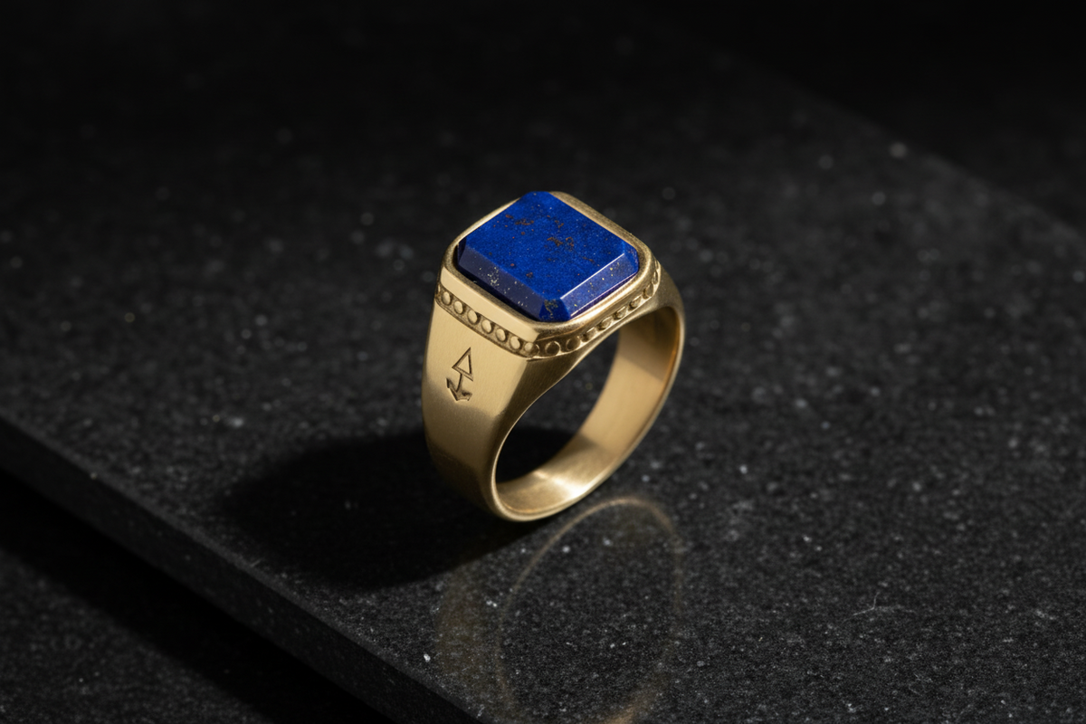Ring ZEUS LAPIS LAZULI - ROCK & STEEL GERMANY