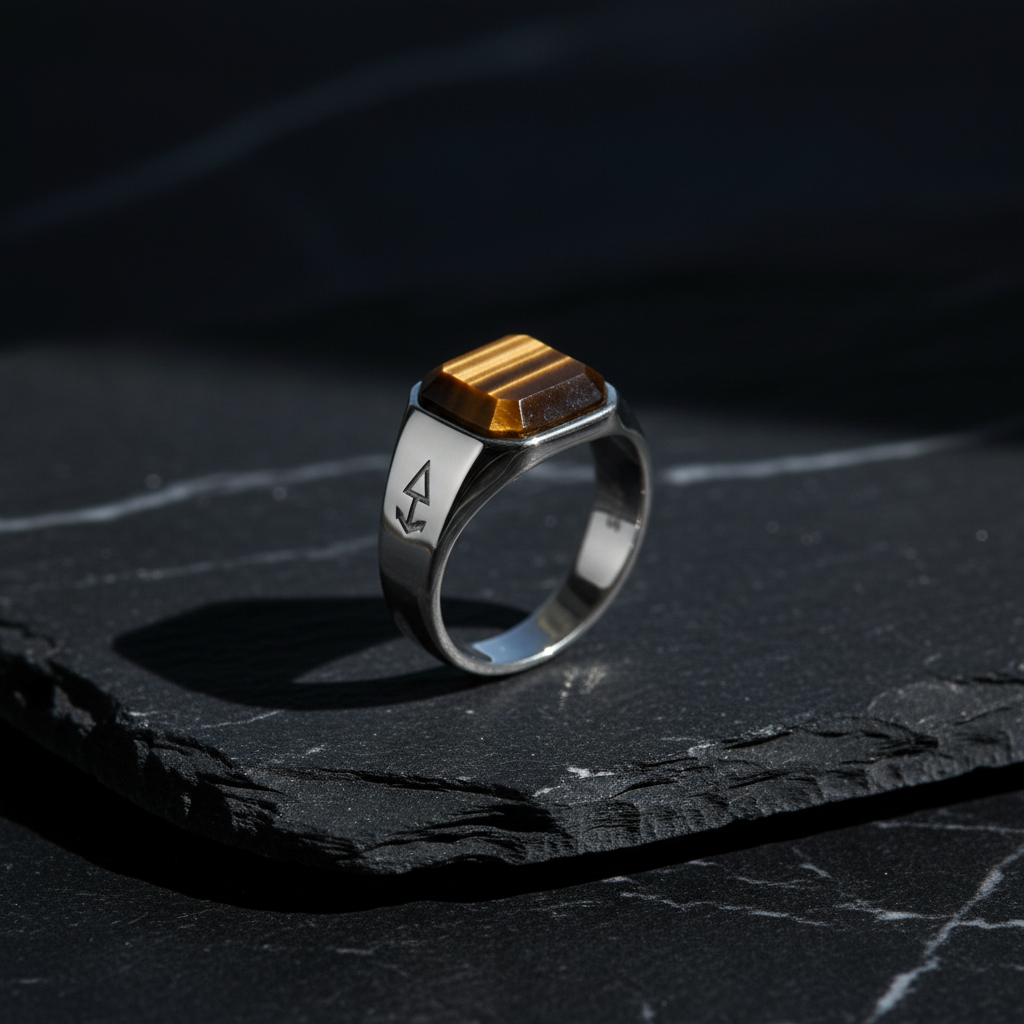 Ring HORUS TIGEREYE | 925 Silber - ROCK & STEEL GERMANY