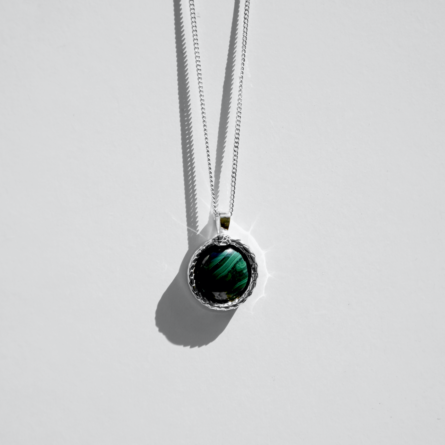 Kette ETERNITY MALACHITE | 925 SILBER - ROCK & STEEL GERMANY