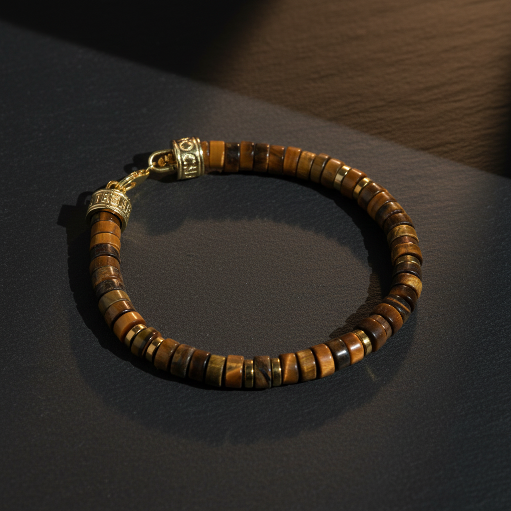 Armband MANTRA | TIGERAUGE | 925 SILBER - ROCK & STEEL GERMANY