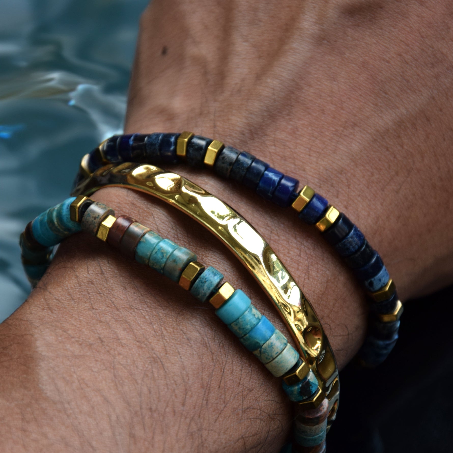 Armband MANTRA | BLUE SEA | 925 SILBER - ROCK & STEEL GERMANY