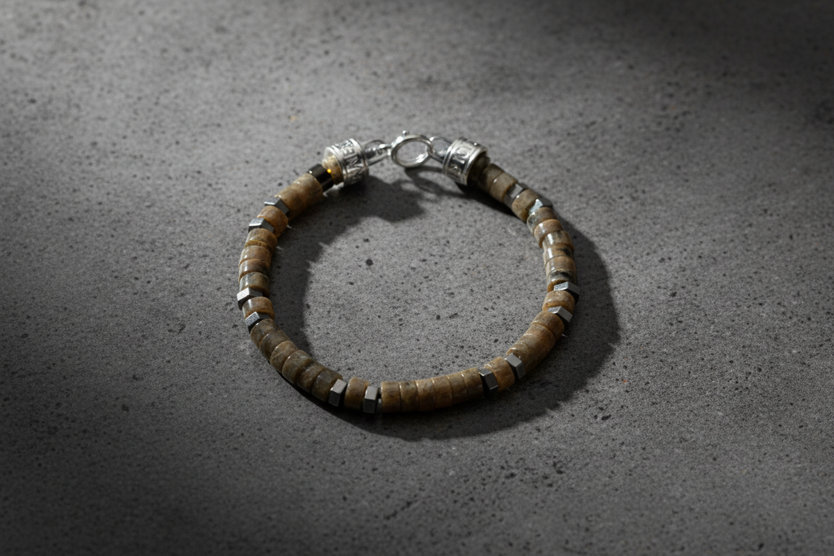 Armband MANTRA | SMOKY CLOUDS | 925 SILBER - ROCK & STEEL GERMANY