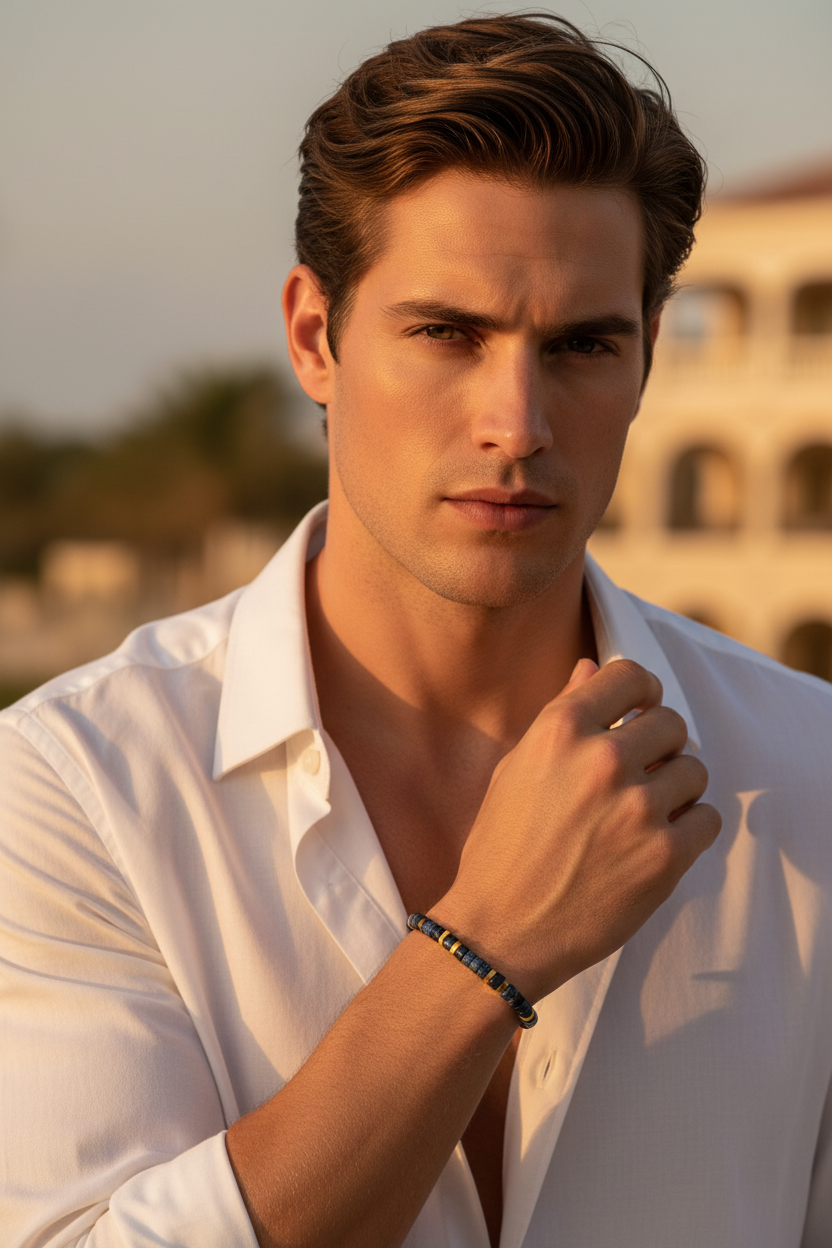 Armband MANTRA | BLUE SEA | 925 SILBER - ROCK & STEEL GERMANY