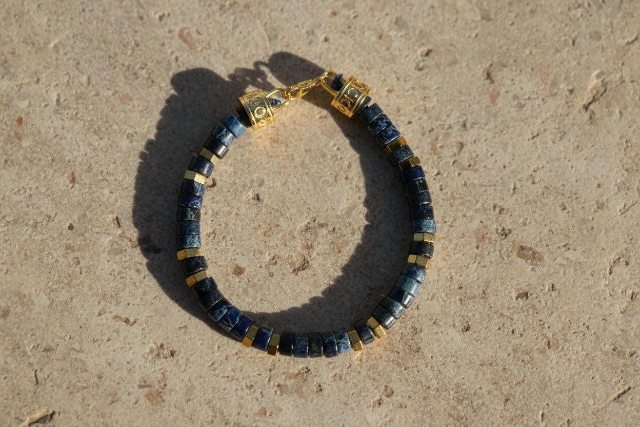 Armband MANTRA | BLUE SEA | 925 SILBER - ROCK & STEEL GERMANY