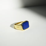 Ring NEPTUNE LAPISLAZULI | 925 Silber | vergoldet - ROCK & STEEL GERMANY