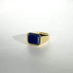 Ring NEPTUNE LAPISLAZULI | 925 Silber | vergoldet - ROCK & STEEL GERMANY