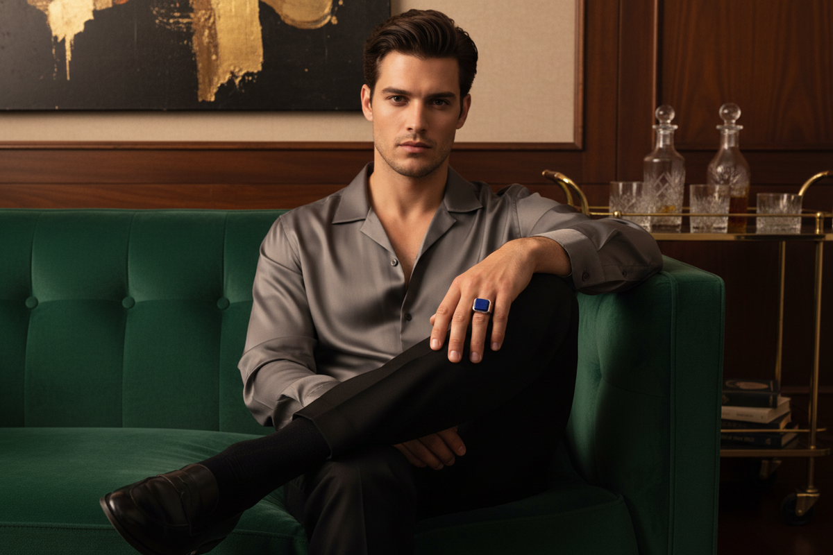 Ring NEPTUNE LAPISLAZULI | 925 Silber - ROCK & STEEL GERMANY