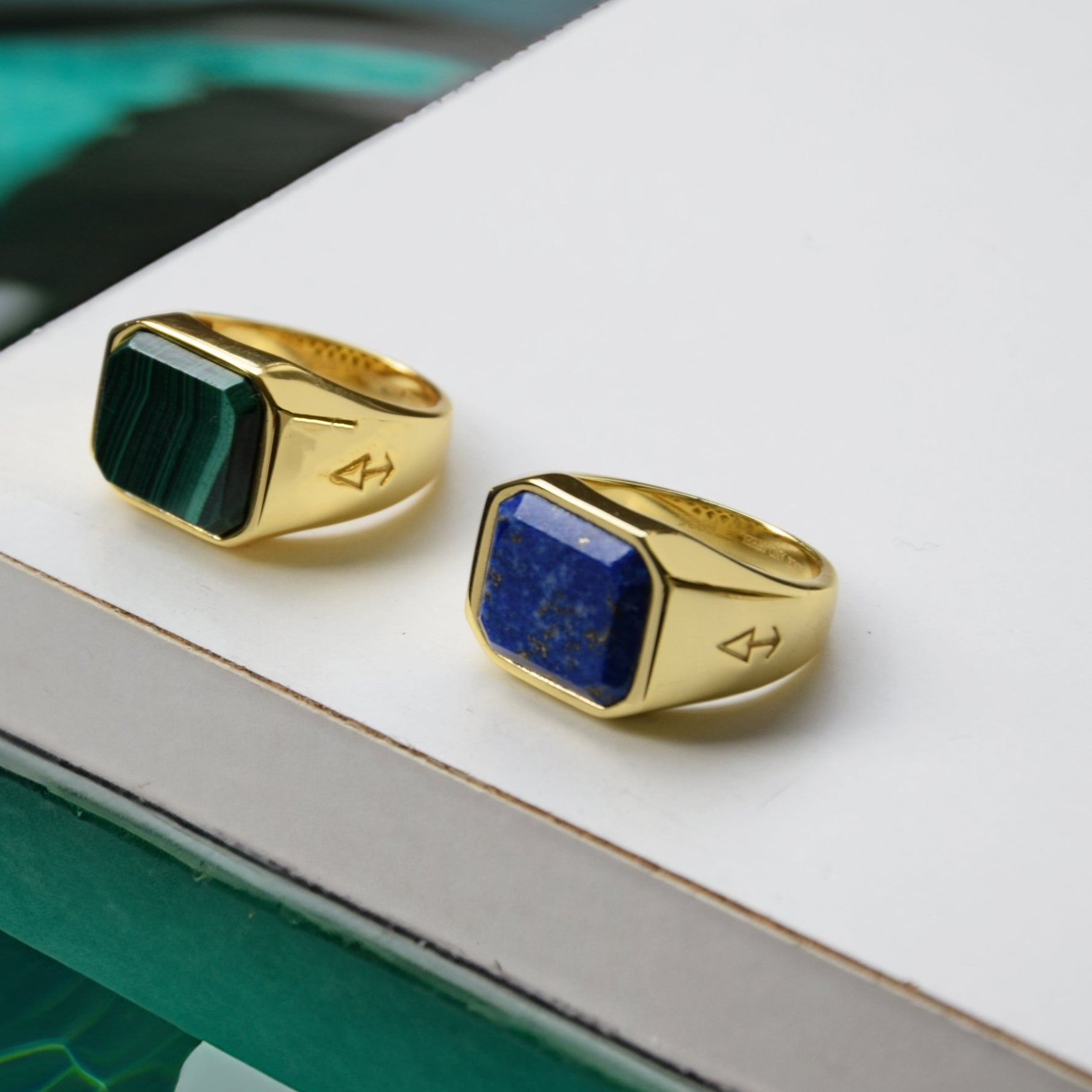 Ring NEPTUNE LAPISLAZULI | 925 Silber | vergoldet - ROCK & STEEL GERMANY