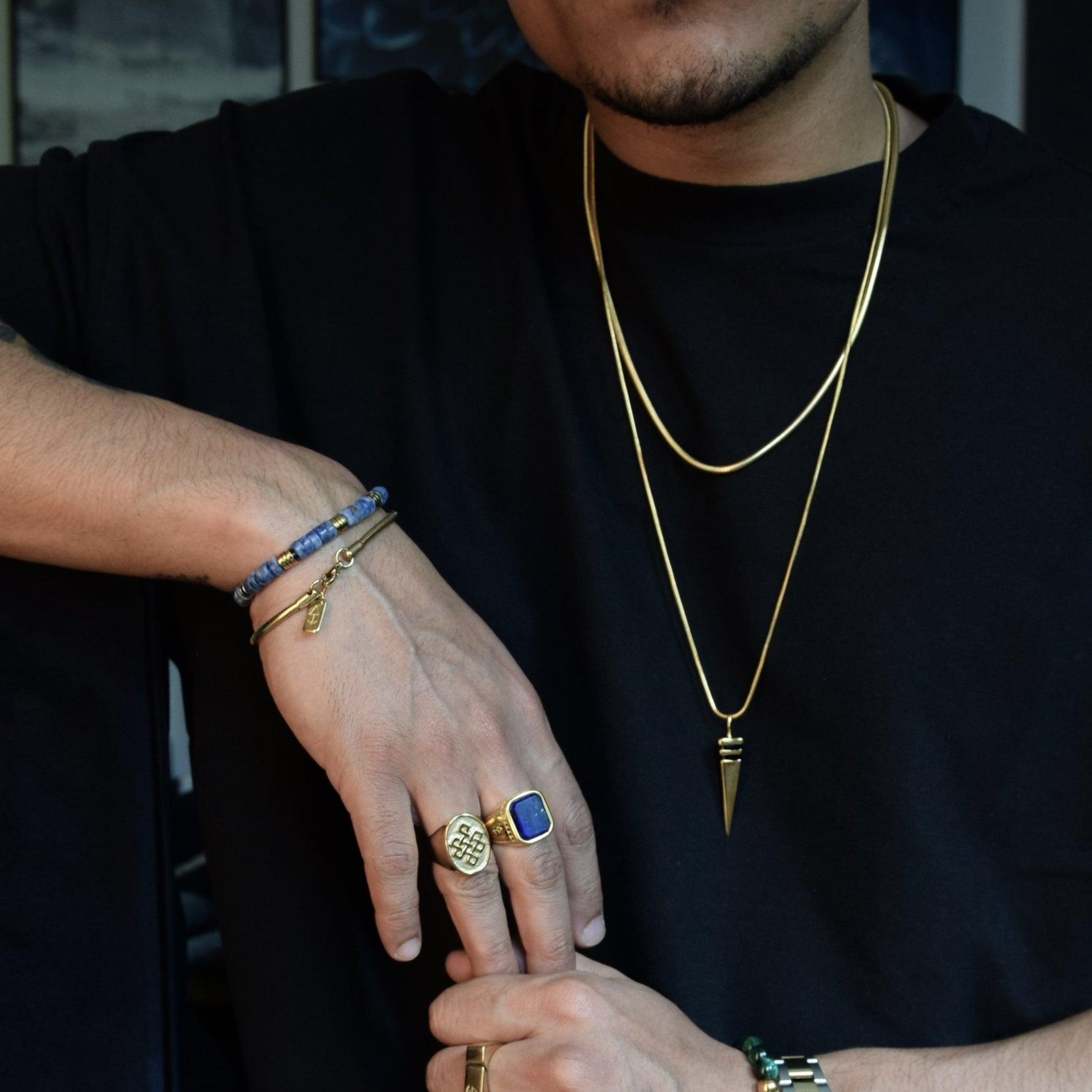 Ring ZEUS LAPIS LAZULI - ROCK & STEEL GERMANY