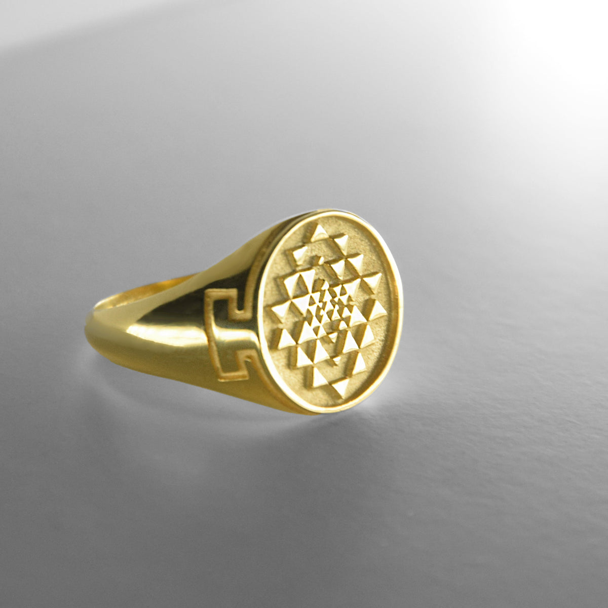 Ring SHREE YANTRA | 925 Silber | vergoldet - ROCK & STEEL GERMANY