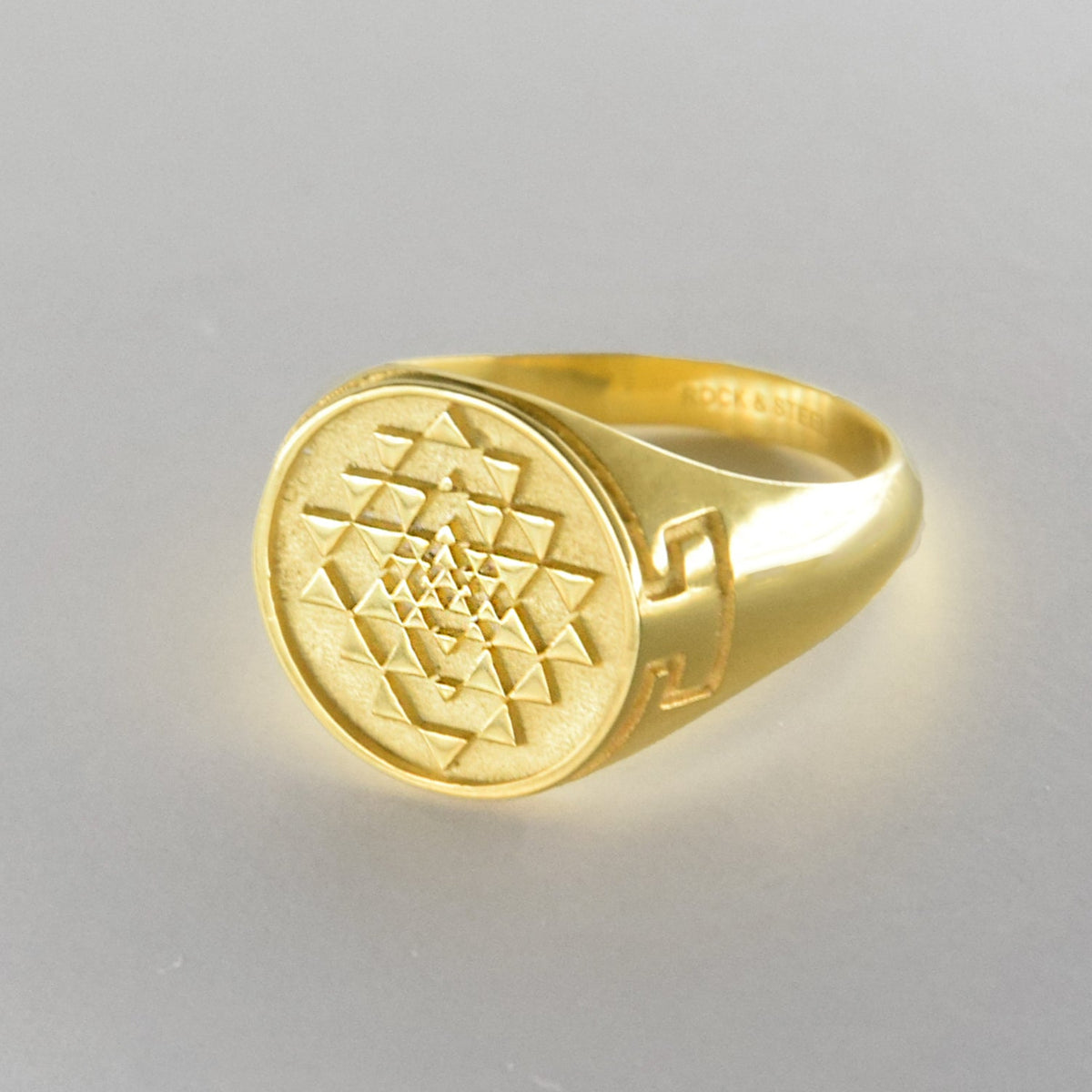 Ring SHREE YANTRA | 925 Silber | vergoldet - ROCK & STEEL GERMANY