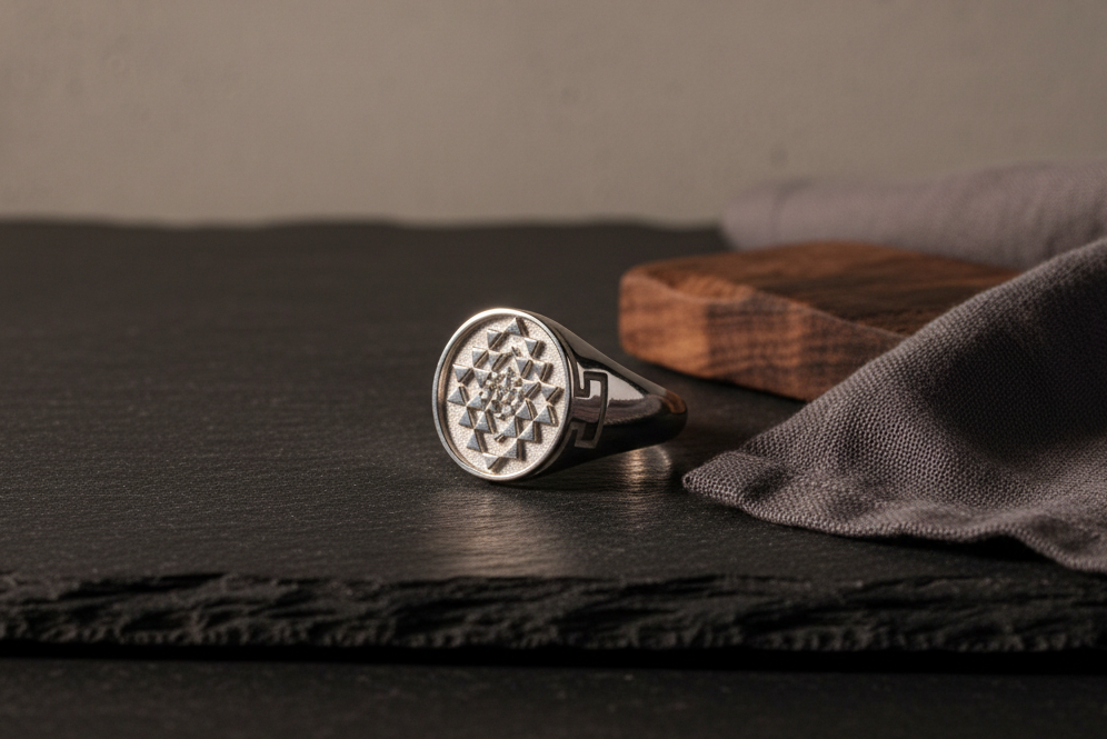 Ring SHREE YANTRA | 925 Silber - ROCK & STEEL GERMANY