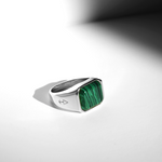 Ring NEPTUNE MALACHIT | 925 Silber - ROCK & STEEL GERMANY