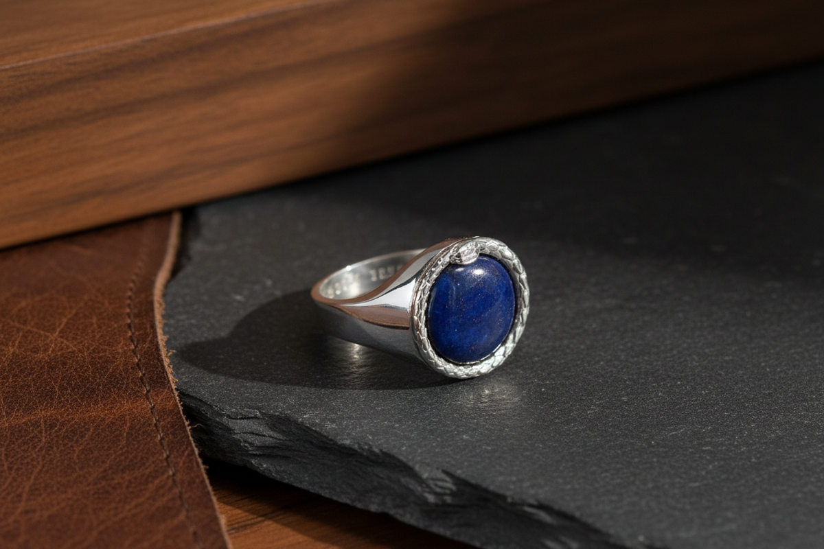 Ring ETERNITY LAPISLAZULI | 925 Silber - ROCK & STEEL GERMANY