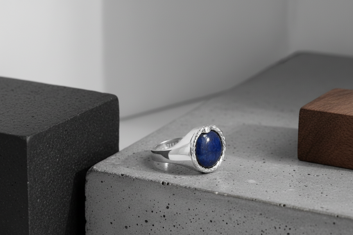 Ring ETERNITY LAPISLAZULI | 925 Silber - ROCK & STEEL GERMANY