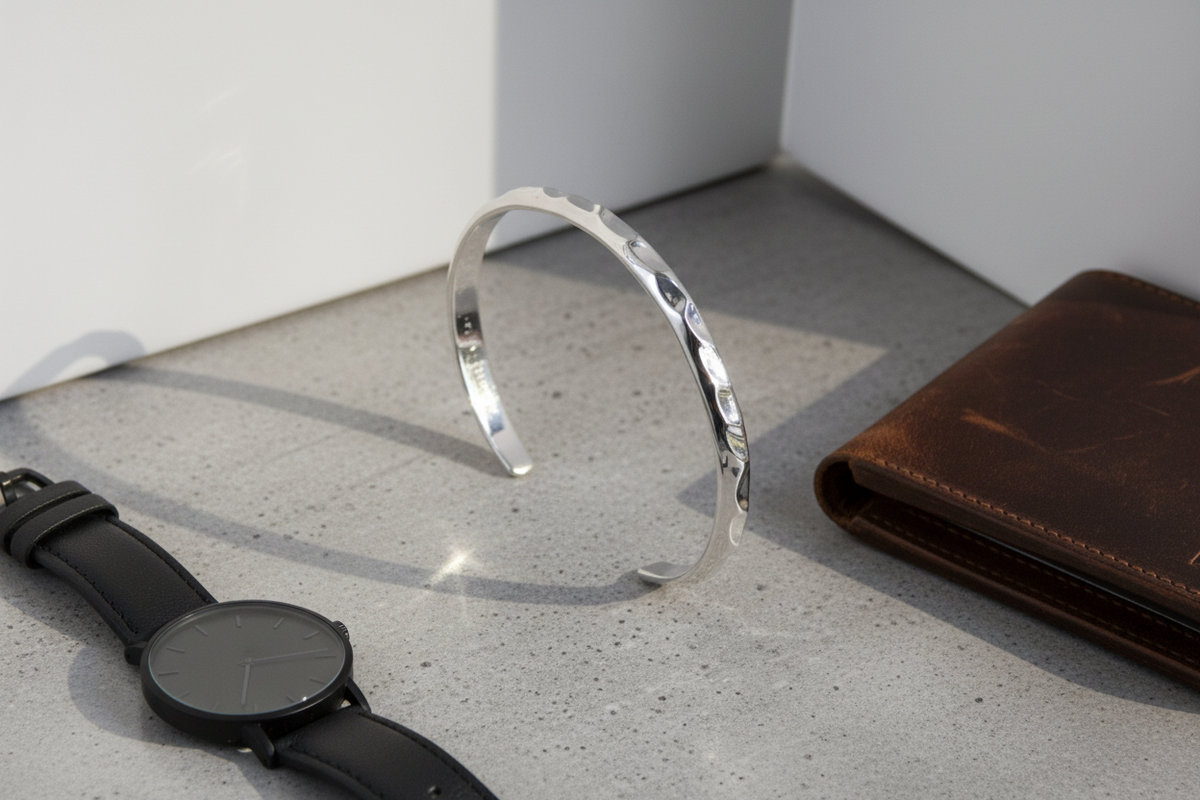 Armreif WAVE 5 mm | 925 SILBER - ROCK & STEEL GERMANY