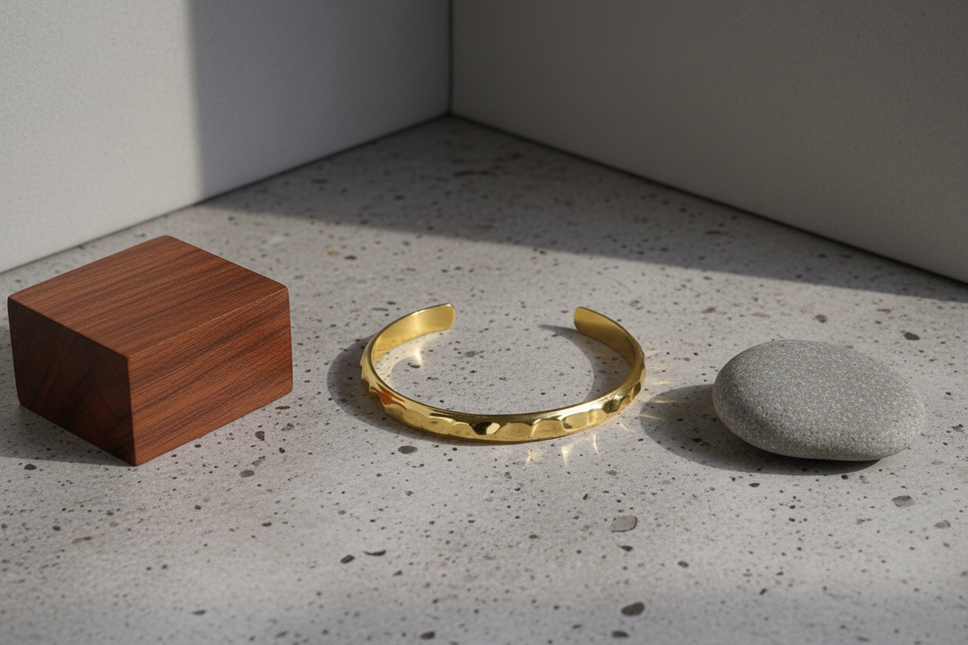 Armreif WAVE 7 mm | 925 SILBER | vergoldet