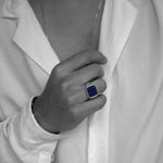 Ring NEPTUNE LAPISLAZULI | 925 Silber - ROCK & STEEL GERMANY