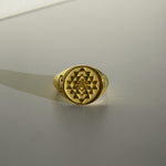 Ring SHREE YANTRA | 925 Silber | vergoldet - ROCK & STEEL GERMANY
