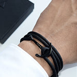Armband Anker BLACK ON BLACK - ROCK & STEEL GERMANY