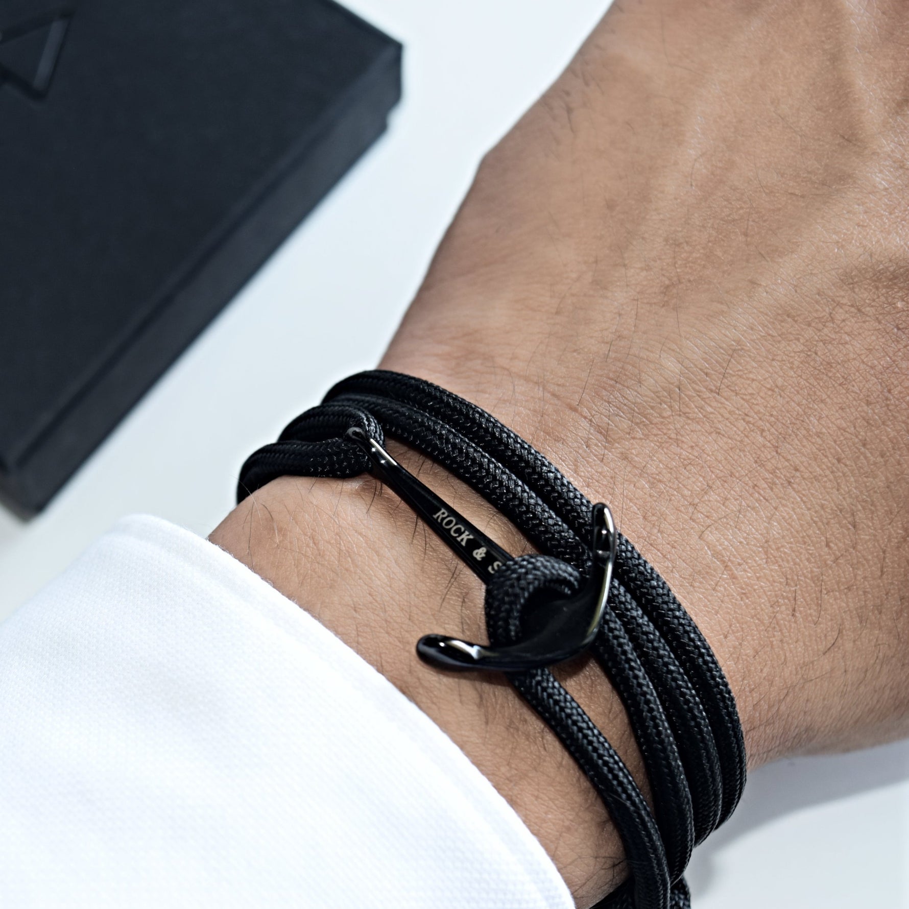 Armband Anker BLACK ON BLACK - ROCK & STEEL GERMANY