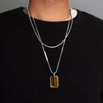 Kette ZEUS TIGEREYE - Gold Halsketten - Silber Halsketten - ROCK & STEEL GERMANY