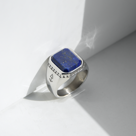 Ring Zeus Lapis Lazuli | Herrenring | Rock & Steel Germany
