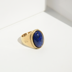 Ring Deus Lapislazuli | Gold Herrenring | Silber Herrenring |  Rock & Steel Germany