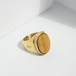 Ring Deus Tigerauge | Ovalem Tigerauge Stein Herrenring | Rock & Steel Germany