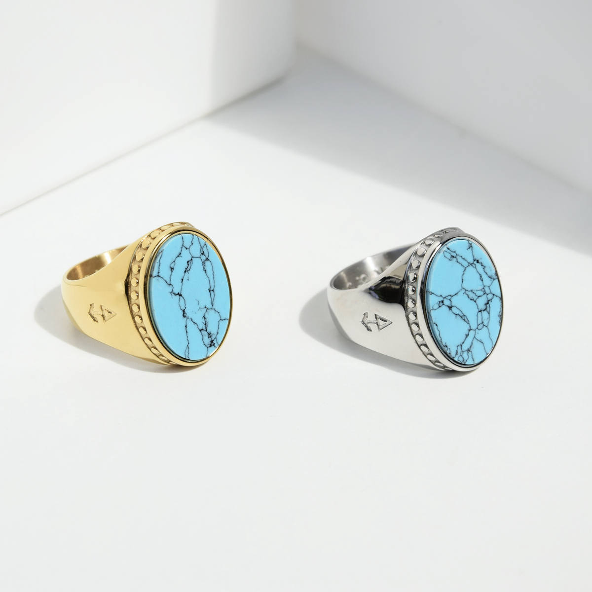 Ring Deus Turquoise | Echter Turquoise Herrenring | Rock & Steel Germany