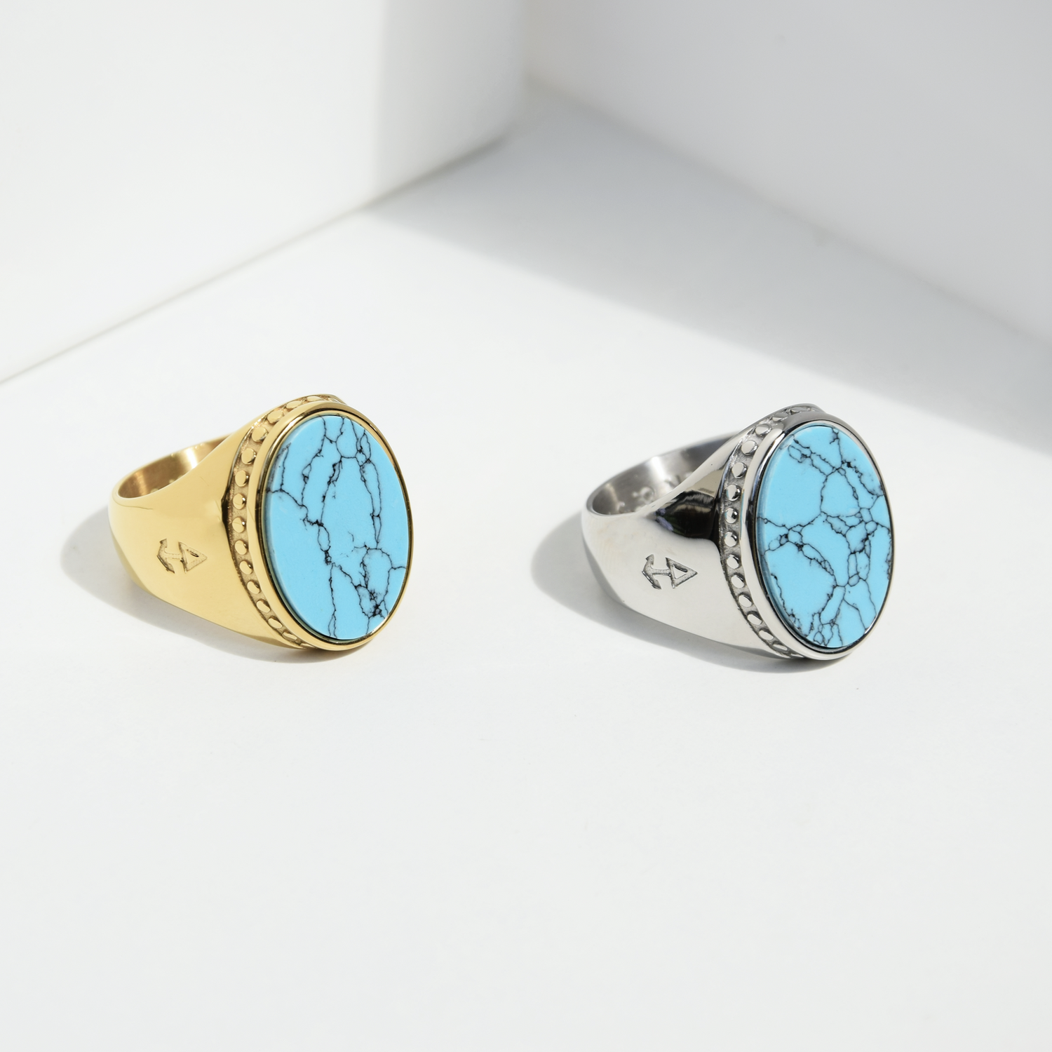 Ring Deus Turquoise | Echter Turquoise Herrenring | Rock & Steel Germany