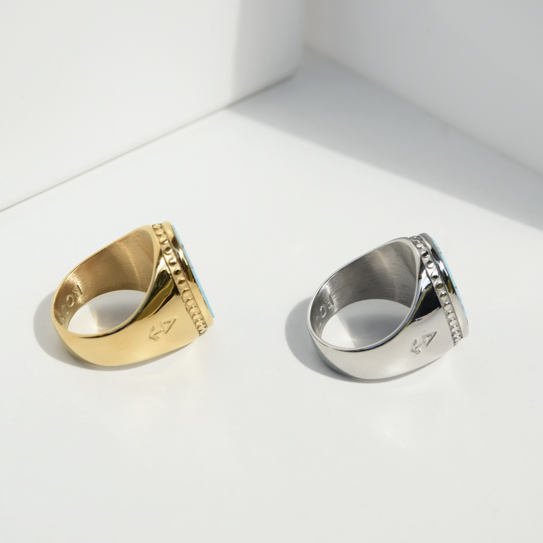 Ring Deus Turquoise | Echter Turquoise Herrenring | Rock & Steel Germany