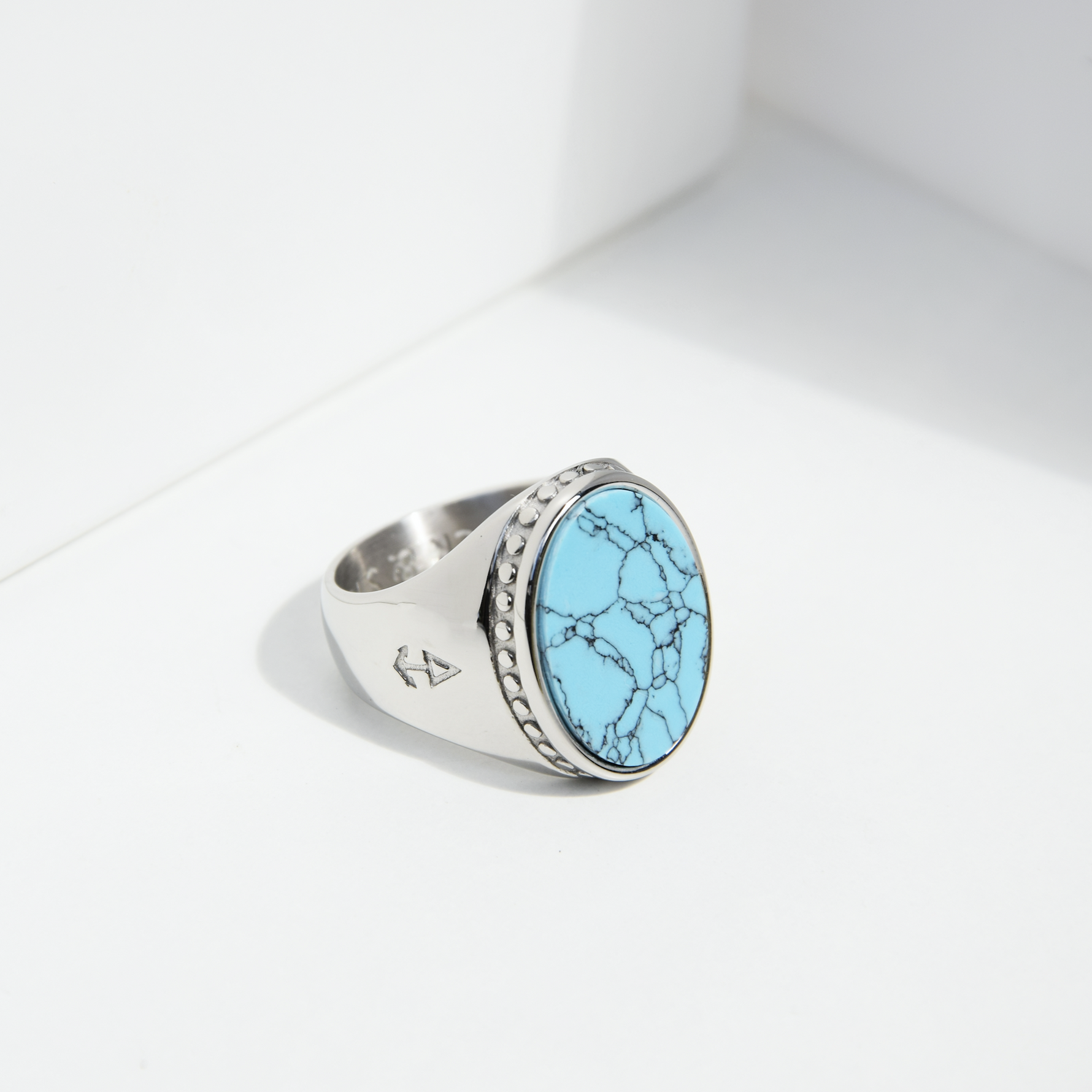 Ring Deus Turquoise | Echter Turquoise Herrenring | Rock & Steel Germany