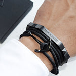 Armband Anker BLACK ON BLACK - ROCK & STEEL GERMANY