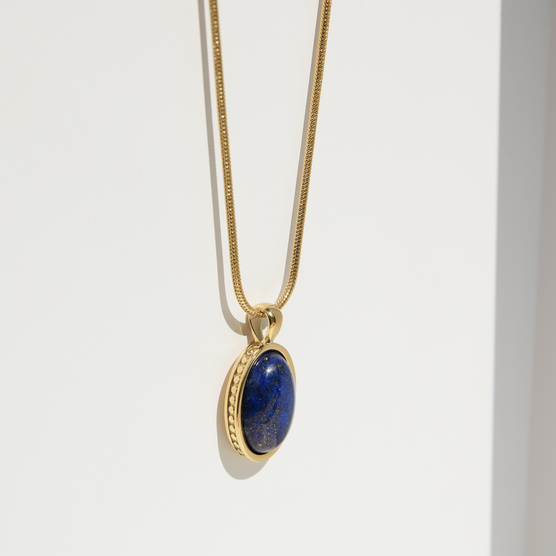 Kette DEUS LAPISLAZULI - Gold Halsketten - Silber Halsketten - Halsketten für Herren - ROCK & STEEL GERMANY