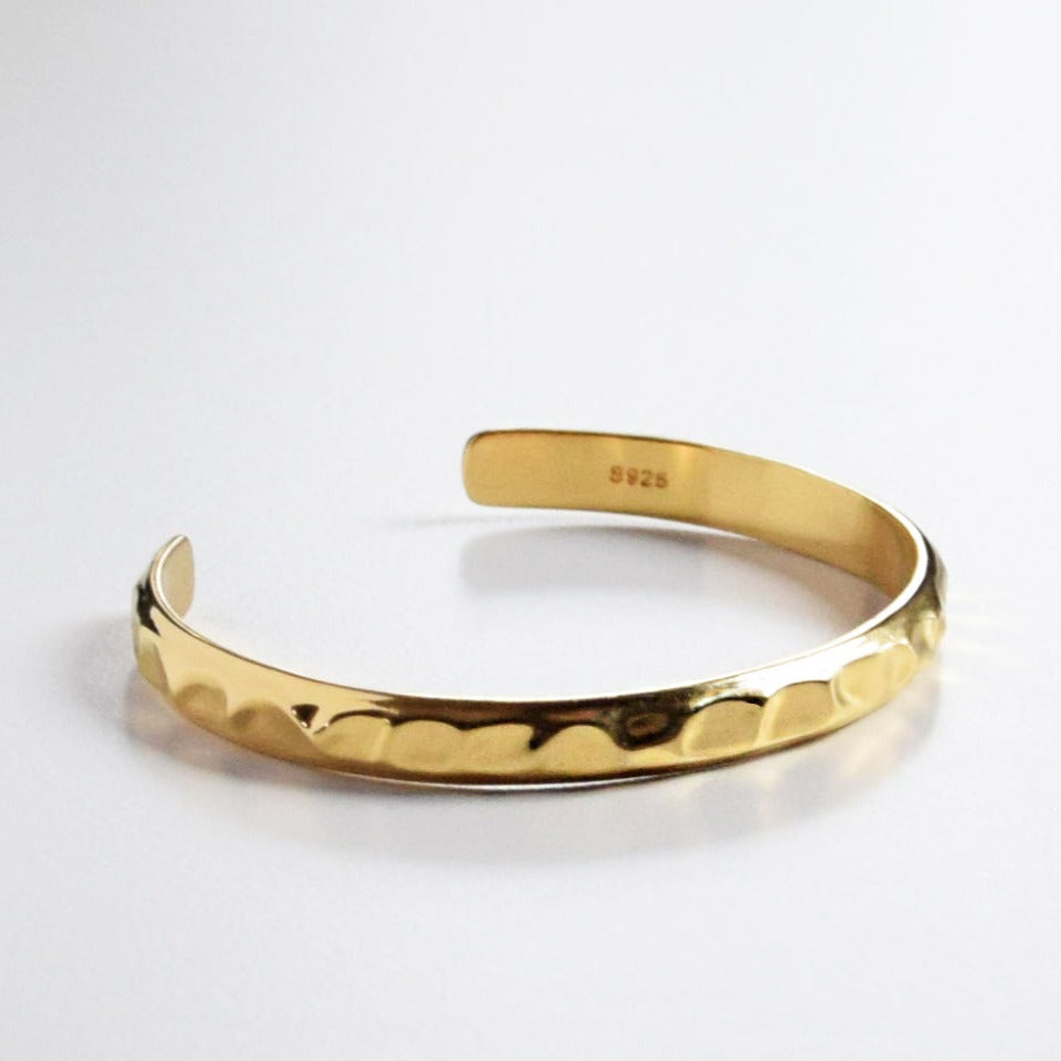 Armreif WAVE 7 mm | 925 SILBER | vergoldet - ROCK & STEEL GERMANY