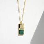 Kette HORUS MALACHIT | 925 SILBER - ROCK & STEEL GERMANY