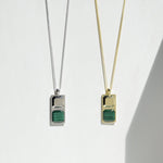 Kette HORUS MALACHIT | 925 SILBER - ROCK & STEEL GERMANY