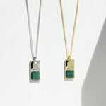 Kette HORUS MALACHIT | 925 SILBER - ROCK & STEEL GERMANY