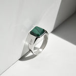 Ring HORUS MALACHIT | 925 Silber - ROCK & STEEL GERMANY